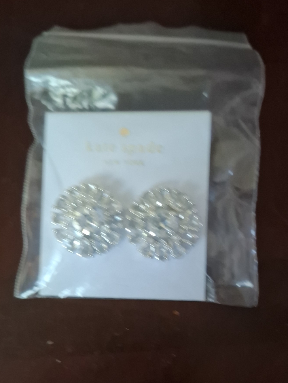 kate spade Silver Sparkling Round Cluster Stud Earrings